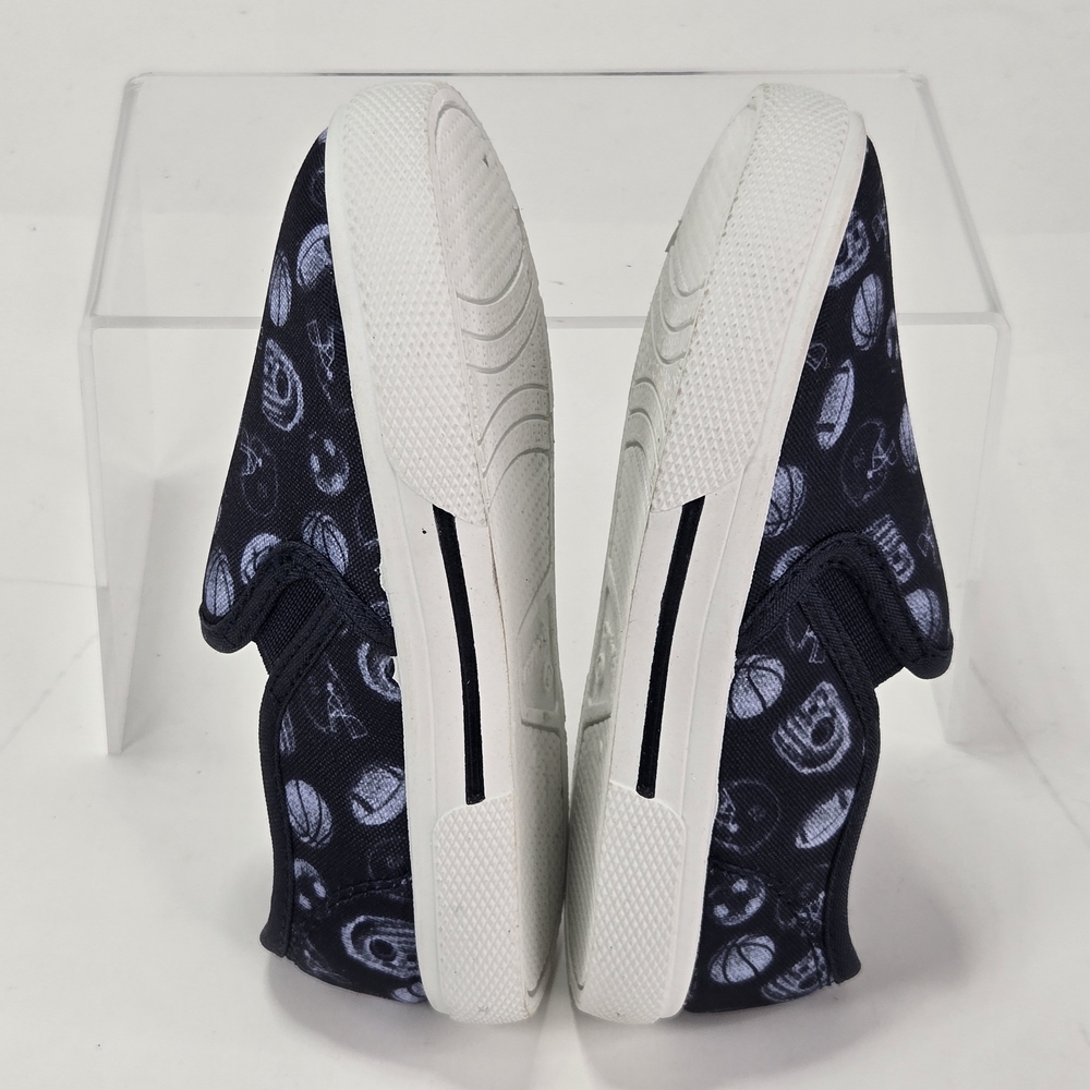 Carter's Damon Slip-On Canvas Sneakers - Navy with Sports Print Size C9 Toddler - Picture 7 of 12